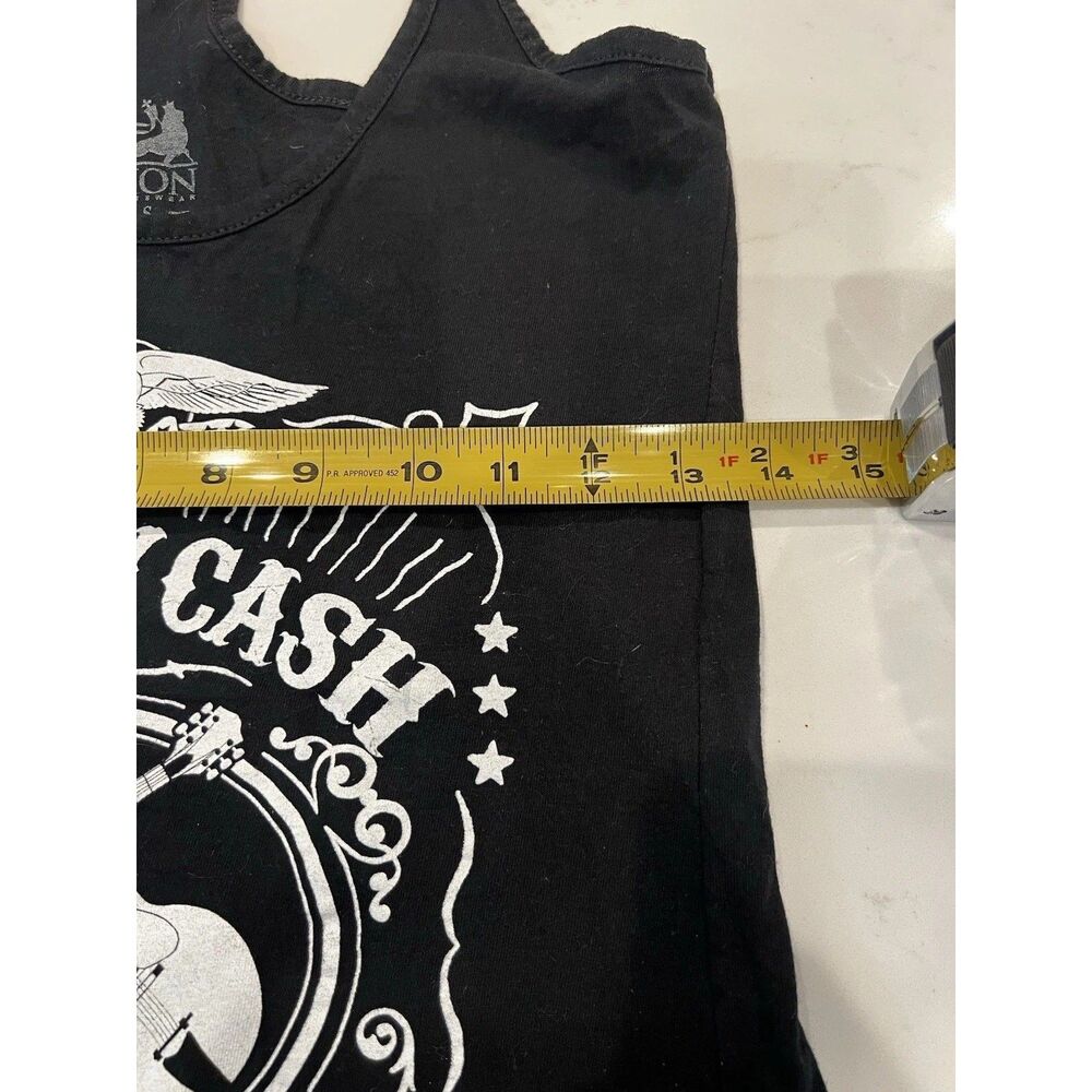 Johnny Cash Museum The Man In Black Guitar Racer Tank Top Womens S Black - Picture 5 of 6